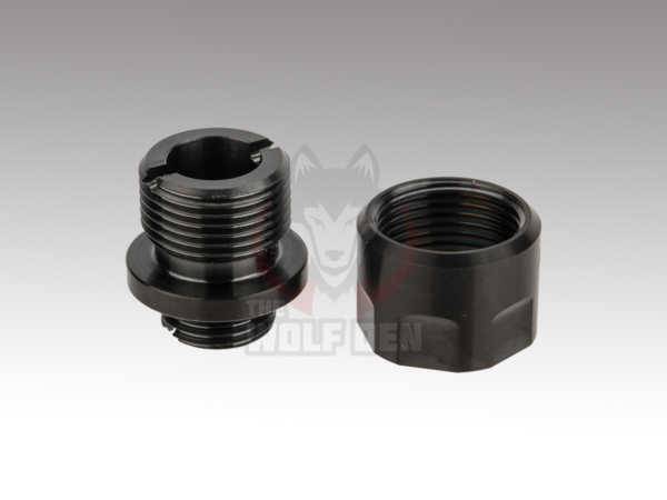 CowCow Technology CNC Stainless Steel Threaded Suppressor Adapter for TM Pistol Barrels (Color: Black) - Imagen 2