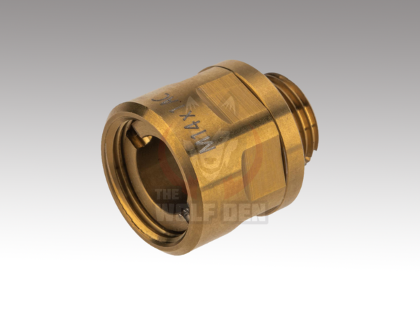 CowCow Technology CNC Stainless Steel Threaded Suppressor Adapter for TM Pistol Barrels (Color: Gold)