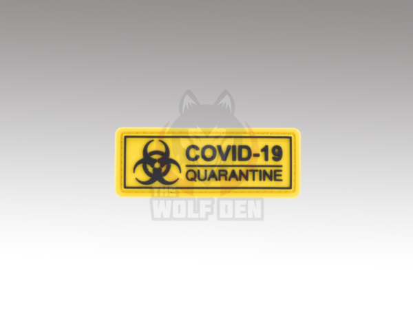 Evike Parche "COVID-19 Awareness" PVC Morale Patches (Quarantine / Yellow)