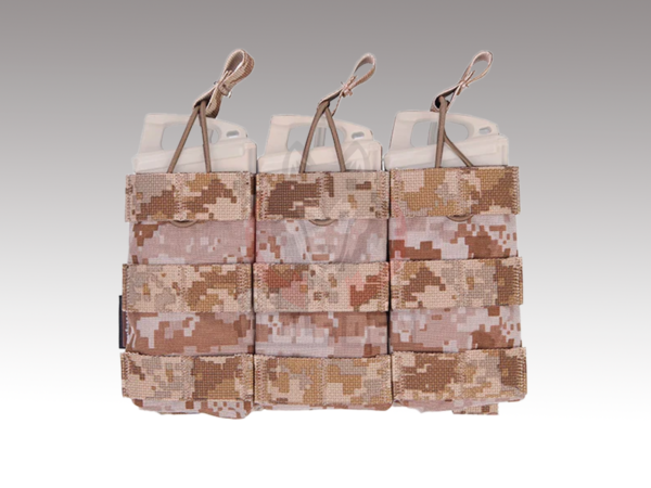 EmersonGear Modular Triple Open Top Magazine Pouch – Porta Cargador Triple – AOR1 [EM6355AR1]