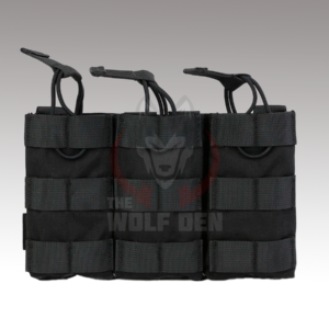 EmersonGear Modular Triple Open Top Magazine Pouch – Porta Cargador Triple – Negro [EM6355BK]