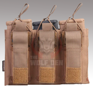 EmersonGear 5.56&Pistol Triple Open Top Magazine – Porta Cargador Triple – Coyote [EM6363CB]