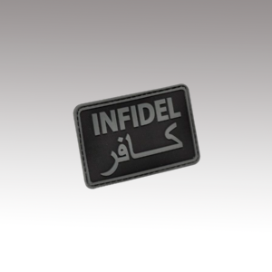 Hazard 4 Parche Infidel Rubber Hook and Loop PVC Morale Patch (Color: Negro)