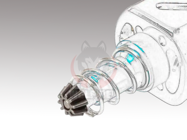 SHS CNC Steel Motor Pinion Gear for Airsoft AEG (Model: D Type) - Imagen 3