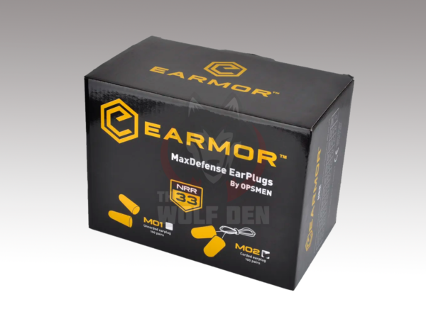 Earmor M01 Maxdefense Ear Plugs - Tapones Protectores Auditivos (Caja*100u)