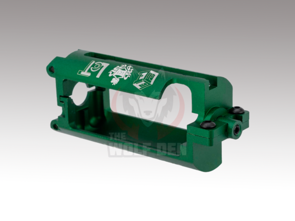 LCT Airsoft CNC Aluminum Motor Cage for Version 3 Airsoft AEG Gearboxes (Verde) - Imagen 2