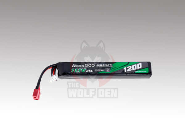 Gens Ace 3S 25C Airsoft LiPo Battery w/Deans Plug - Bateria Lipo (11.1V/1200mAh)
