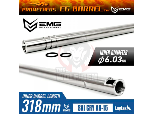 Prometheus 6.03mm EG Tight Bore Inner Barrel for EMG Airsoft AEGs (Length: 318mm / EMG Special Edition)
