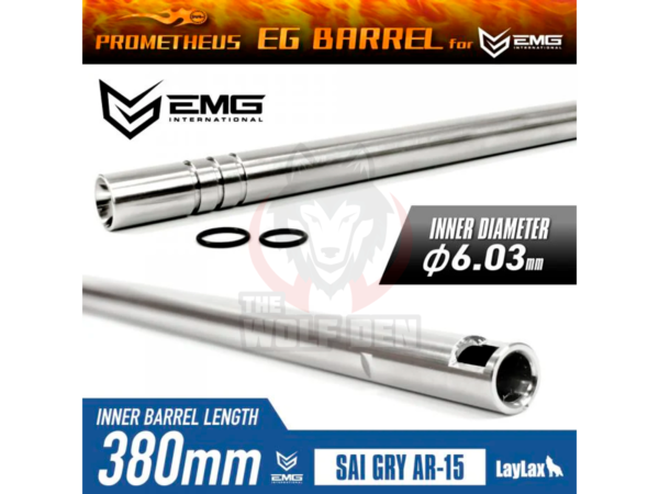 Prometheus 6.03mm EG Tight Bore Inner Barrel for EMG Airsoft AEGs (Length: 380mm / EMG Special Edition)