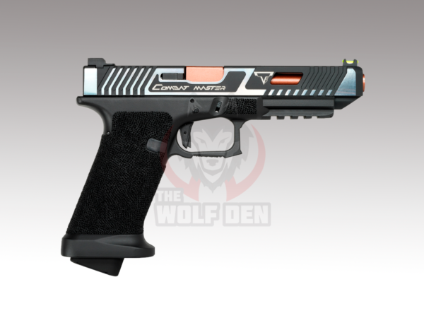 EMG Custom TTI JW2 Combat Master Slide + Ultimate GBB Frame Custom GBB Pistol - Silver