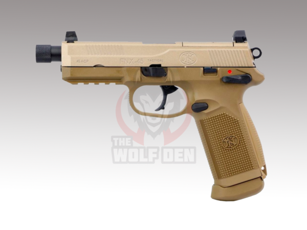 VFC Cybergun FN Herstal Licensed FNX-45 Tactical GBB Pistol - Dark Earth - Imagen 4