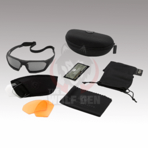 Revision ShadowStrike Deluxe Shooter’s Ballistic Sunglasses Kit (Black Frame / Smoke, Clear, Vermillion Lens)