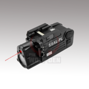 TWD SBAL-PL Flashlight / Single Beam Aiming Laser Pistol Light – Linterna Tactica – 400Lumens – Laser Rojo – Negro