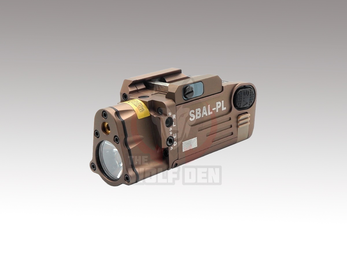 TWD SBAL-PL Flashlight / Single Beam Aiming Laser Pistol Light - Linterna Tactica - 400Lumens - Laser Rojo - Bronce - Imagen 3