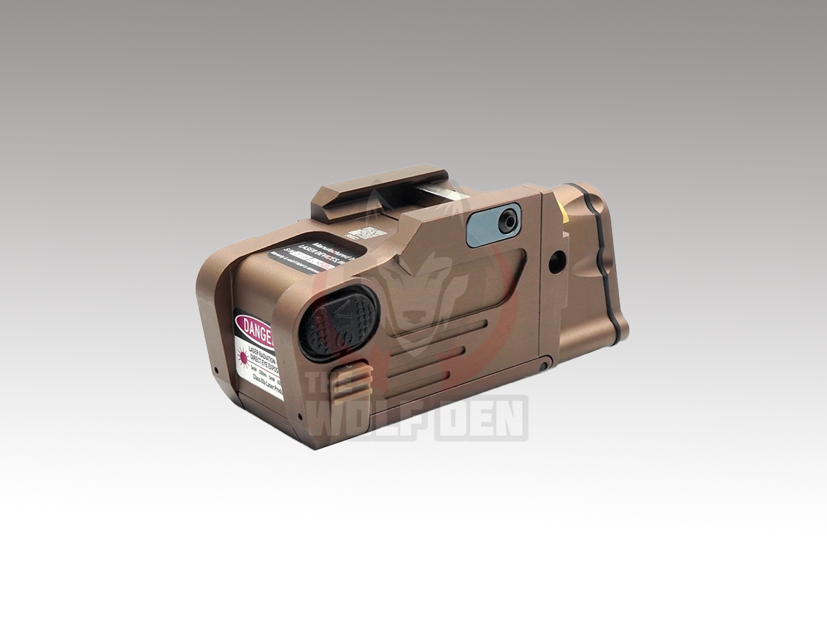 TWD SBAL-PL Flashlight / Single Beam Aiming Laser Pistol Light - Linterna Tactica - 400Lumens - Laser Rojo - Bronce - Imagen 6