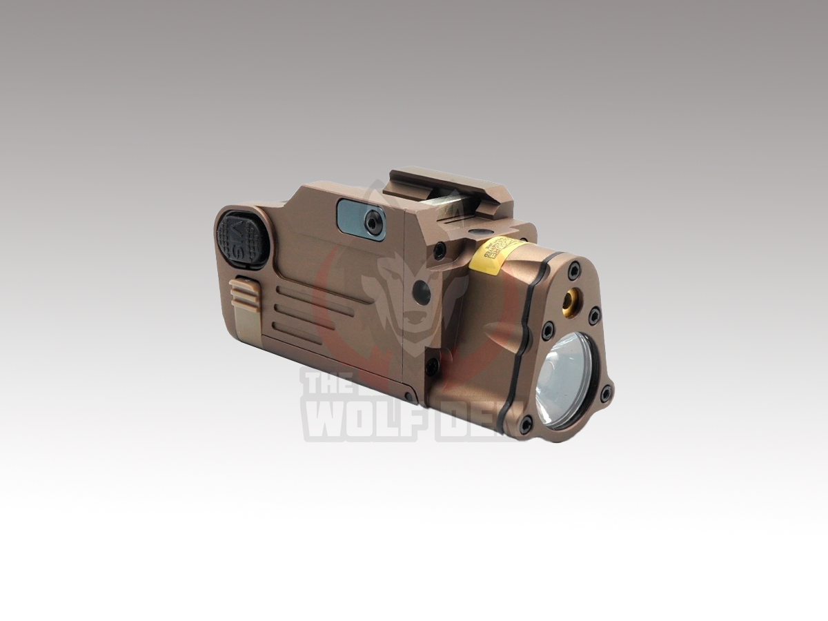 TWD SBAL-PL Flashlight / Single Beam Aiming Laser Pistol Light - Linterna Tactica - 400Lumens - Laser Rojo - Bronce - Imagen 5