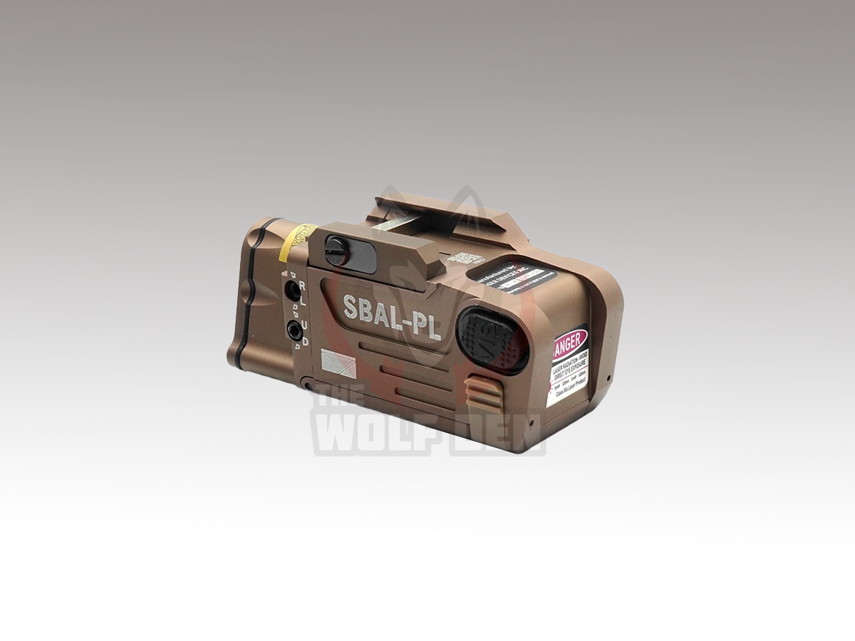 TWD SBAL-PL Flashlight / Single Beam Aiming Laser Pistol Light - Linterna Tactica - 400Lumens - Laser Rojo - Bronce - Imagen 4
