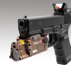 TWD SBAL-PL Flashlight / Single Beam Aiming Laser Pistol Light – Linterna Tactica – 400Lumens – Laser Verde – Bronce