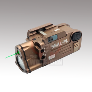TWD SBAL-PL Flashlight / Single Beam Aiming Laser Pistol Light – Linterna Tactica – 400Lumens – Laser Verde – Bronce